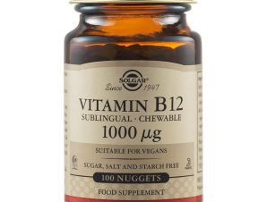 Solgar Vitamin B12 1000μg Συμπλήρωμα Διατροφής για την Καλή Λειτουργία του Νευρικού Συστήματος 100Chewable Nuggets