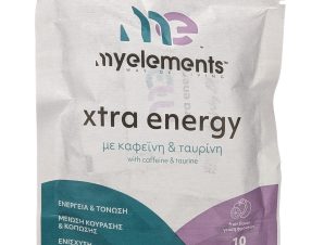 My Elements Xtra Energy with Caffeine & Taurine Συμπλήρωμα Διατροφής με Καφεΐνη – Ταυρινή για Αύξηση της Ενέργειας & Μείωση της Κούρασης με Γεύση Φρούτων 10 Effer.tabs
