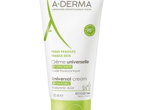 A-Derma Universal Hydrating Cream with Hyaluronic Acid Ενυδατική Κρέμα Προσώπου Σώματος για Ευαίσθητες Επιδερμίδες 50ml