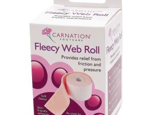 Vican Carnation Fleecy Web Roll Προστατευτικό Αυτοκόλλητο Επίθεμα Ποδιών σε Ρολό (7,5cm x 75cm) 1 Τεμάχιο