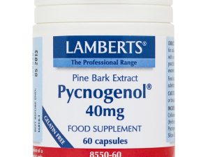 Lamberts Pycnogenol Συμπλήρωμα Διατροφής με Εκχύλισμα Πεύκου Maritime με Αντιοξειδωτικές & Αντιφλεγμονώδεις Ιδιότητες 40mg, 60caps