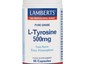 Lamberts L-Tyrosine Συμπληρώματα Διατροφής Τυροσίνης για Βελτίωση της Διάθεσης & Αύξησης των Επιπέδων Ενέργειας 500mg, 60tabs