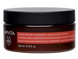 Apivita Color Protect Hair Mask Μάσκα Προστασίας Χρώματος για Βαμμένα Μαλλιά με Πρωτεΐνες Κινόα & Μέλι 200ml