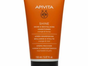 Apivita Shine & Revitalizing Μαλακτική Κρέμα με Πορτοκάλι & Μέλι, Κρέμα Λάμψης & Αναζωογόνησης για Όλους τους Τύπους Μαλλιών 150ml