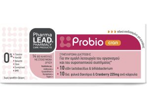 Pharmalead Probio Cran Συμπλήρωμα Διατροφής με Προβιοτικά για την Ομαλή Λειτουργία του Οργανισμού & του Ουροποιητικού Συστήματος 14caps
