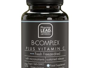 Pharmalead Black Range B-Complex Plus Vitamin C Συμπλήρωμα Διατροφής για την Ομαλή Λειτουργία Νευρικού & Ανοσοποιητικού Συστήματος 60veg.caps