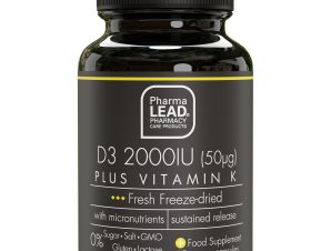 Pharmalead Black Range D3 2000IU Plus Vitamin K Συμπλήρωμα Διατροφής για την Ενίσχυση του Ανοσοποιητικού & την Υγεία των Οστών 60veg.caps