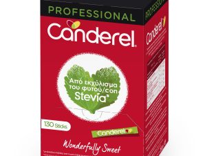 Canderel Stevia Professional Επιτραπέζιο Γλυκαντικό με Στέβια για Ροφήματα 130 Sticks