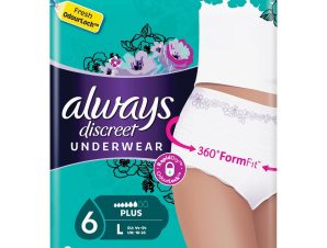 Always Discreet Pants Plus Large Υπεραπορροφητικό Εσώρουχο Ακράτειας Ιδανικό Ακόμα & για τις Βαρύτερες Διαρροές 8 Τεμάχια