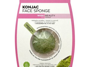 Vican Konjac Face Sponge με Σκόνη Πράσινο Τσάι με Αντιοξειδωτικές Ιδιότητες για Επιδερμίδα Γεμάτη Ενέργεια 1 Τεμάχιο