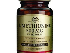 Solgar L-Methionine 500mg Συμπλήρωμα Διατροφής για την Υγεία των Μαλλιών & του Δέρματος 30veg.caps